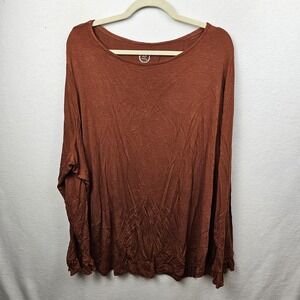Maurice's Shirt Woman's Size 3 Copper Long Sleeve